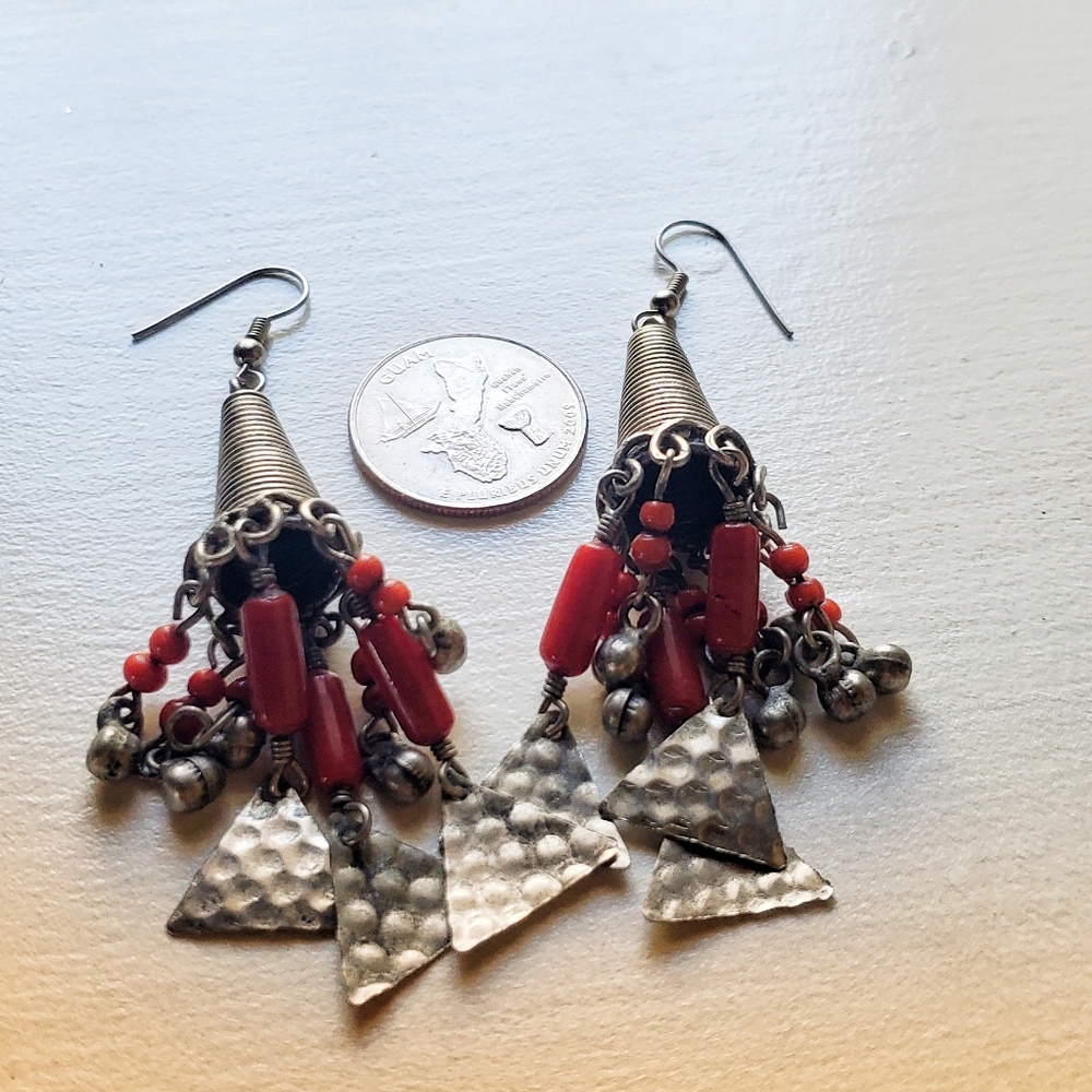 Beautiful vintage ethnic boho earrings - Picture 4 of 7